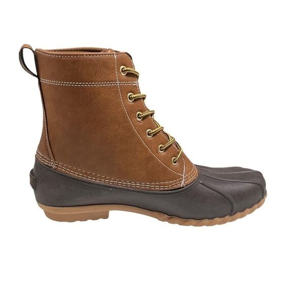 Lands End Haze Duck Boots Mens 12 Brown Water Resistant 3M Thinsulate Insulation